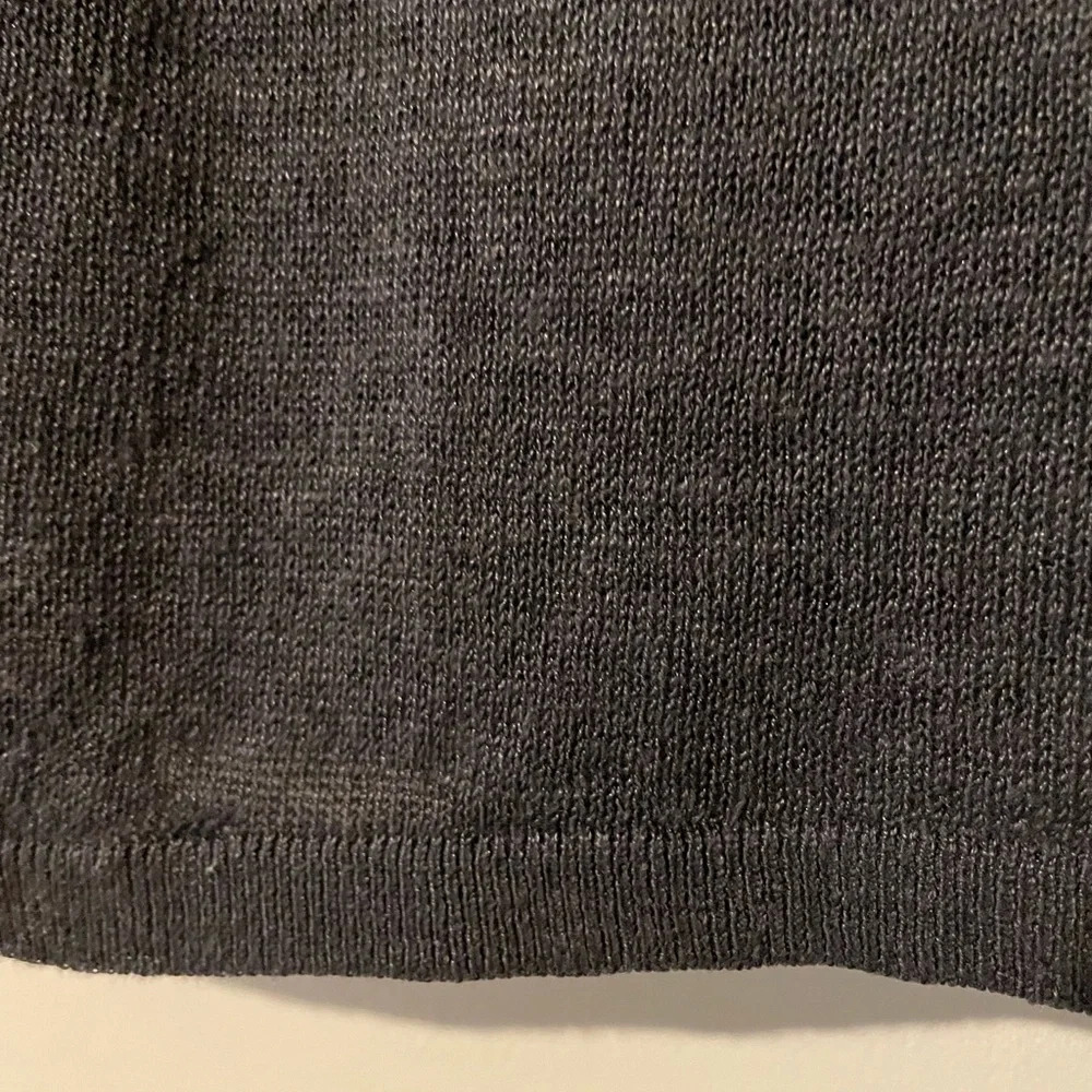 Eileen Fisher Charcoal Gray Long Sleeve Boat Neck Lightweight Top Size Medium - Picture 4 of 9